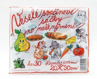 Sáček mikroten 200x300mm/30ks, 0,019 svačinové dětské / SSV-0027/ 