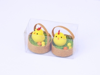 Kuřátka v košíčku 5cm 2ks /8628/ 