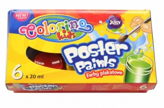 Temperové barvy 6 ks v kelímku Colorino