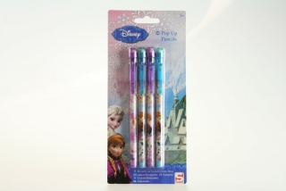 Frozen 4 tužky + guma ve víčku