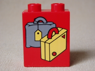 Duplo - potisk kufry červený, r. 1986, D