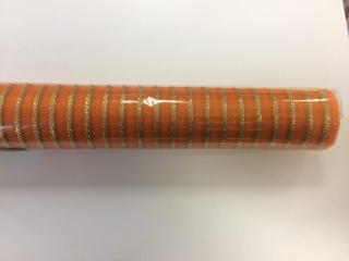 Organza s glitrem 36 cm oranžová