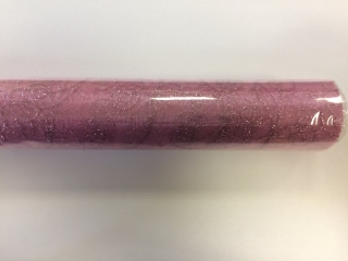 Organza s glitrem 36 cm růžová