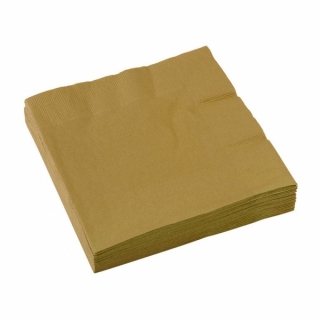 Ubrousky 20 ks barevné zlaté - 33x33cm / 20 ks
