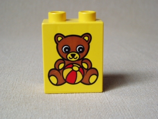 Duplo - potisk medvídek s míčem, r.1991,C