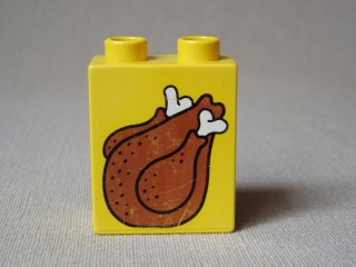 Duplo - potisk kuře, žluté, r. 1994, C