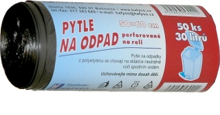 Sáčky do koše 30l/ 50ks/ černý/50x60cm