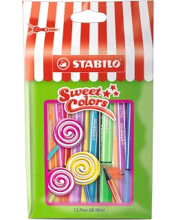 STABILO Pen 68 Mini Sweet Colors 15 ks balení