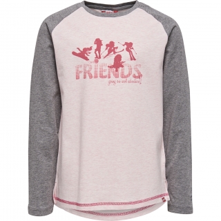 TALLYS 709 - triko s dl. rukávem Friends, růžovošedé, 122