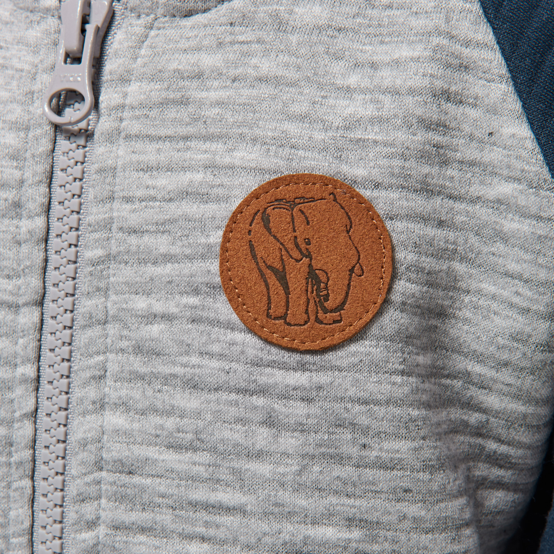 SANDER 111 - chlapecký cardigan Duplo, šedomodrý, 104